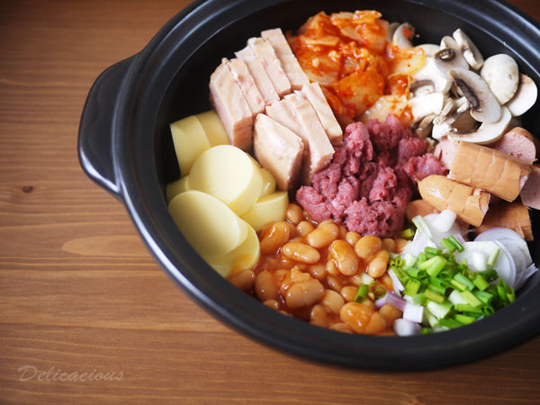 Budae Jjigae (Korean Army Stew) in under 30 minutes– Takes Two Eggs